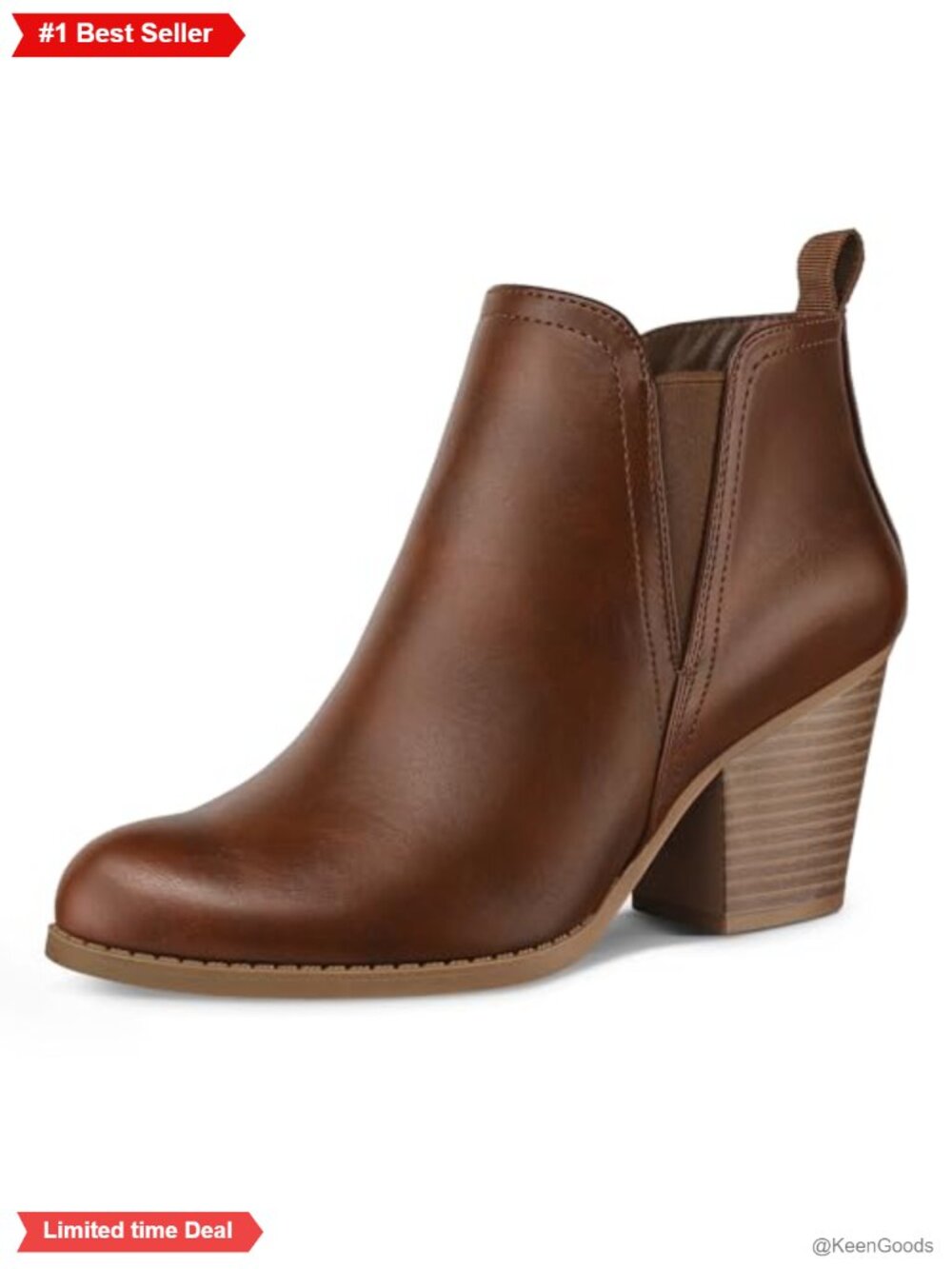 Women's Ankle Boots Stacked Chunky Block Heel Booties Side Zipper PU